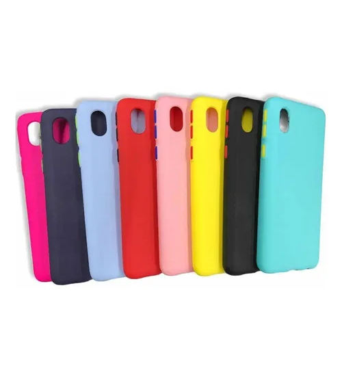 Capa colorida maleável para samsung galaxy a01 core