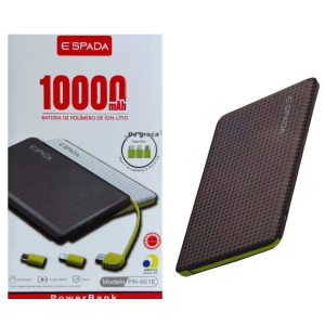 Carregador Portátil Power Bank 10000Mah espada PN-951E