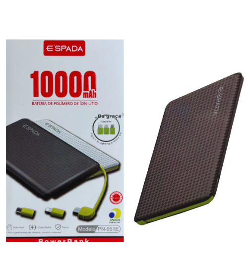 Carregador Portátil Power Bank 10000Mah espada PN-951E Carregador Portátil Power Bank 10000Mah espada PN-951E
