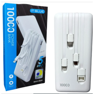 Carregador Portátil Power Bank ITBLUE MAX-0534 10000mAh | 4 em1 