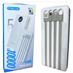 Carregador Portátil Power Bank ITBLUE MAX-0559 10000mAh | 5 em1 