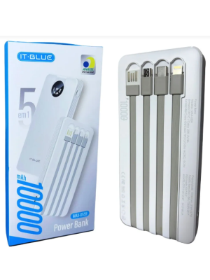 Carregador Portátil Power Bank ITBLUE MAX-0559 10000mAh | 5 em1 