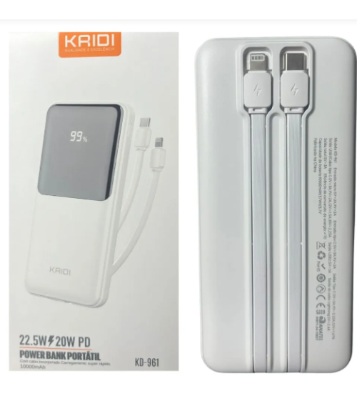 Carregador Portatil Power Bank Kaidi 10000MAH KAIDI KD-961 Carregador Portatil Power Bank Kaidi 10000MAH KAIDI KD-961