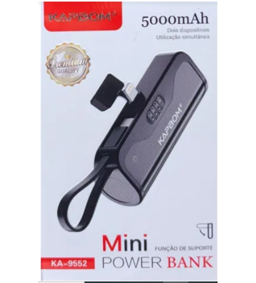 Carregador Portátil kapbom Power Bank KA-9552 mini Carregador Portátil kapbom Power Bank KA-9552 mini